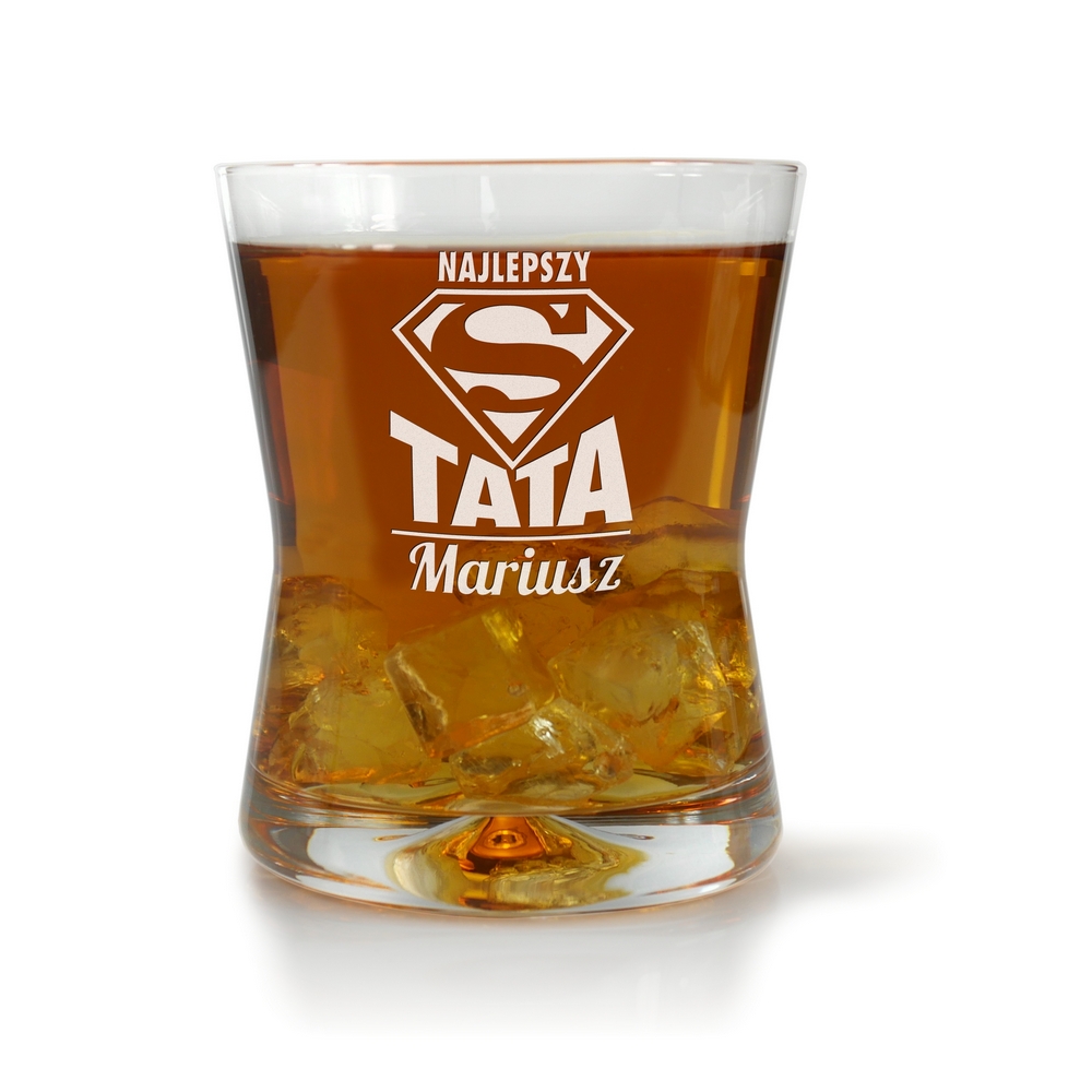 Grawerowana szklanka do whisky prezent dla Taty na Dzień Ojca Urodziny - SW16