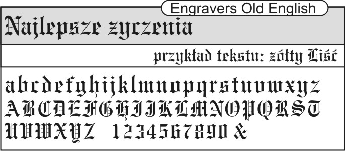 czcionka engravers old english