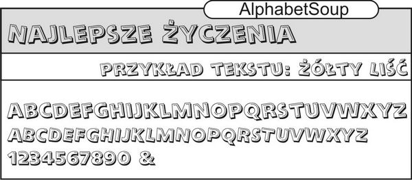 czcionka alphabet soup