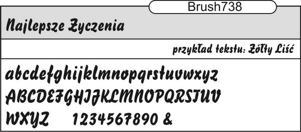 czcionka brush738