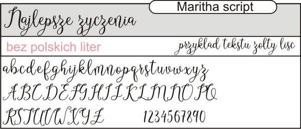 czcionka maritha script