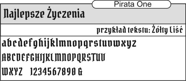 czcionka pirata one