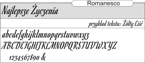 czcionka romanesco