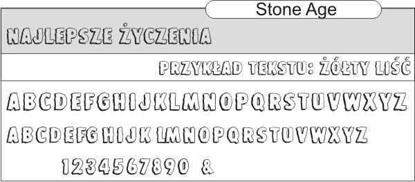 czcionka stoneage