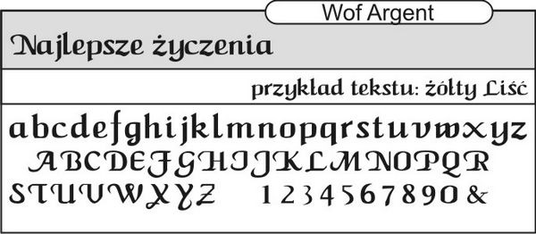 czcionka WOF argent