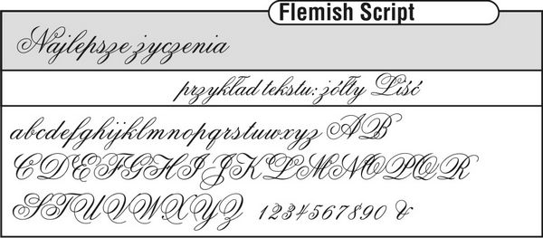 czcionka flemish script