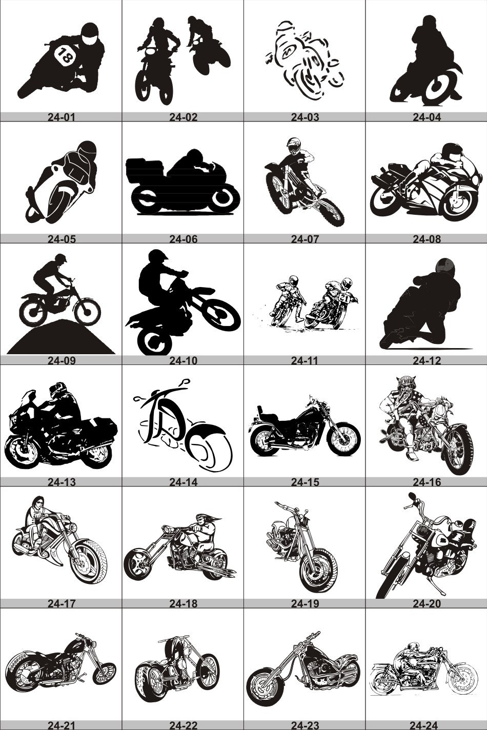 Rysunki motory, motocykle